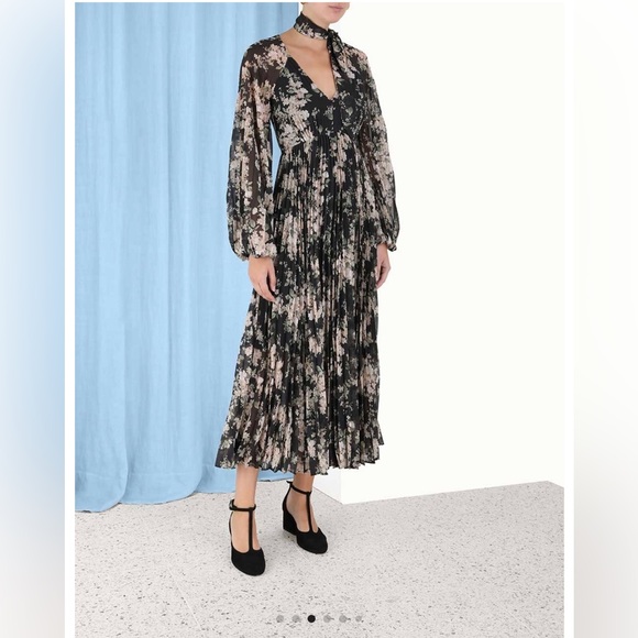 ZIMMERMANN NWT- Floral Pleat Dress - Picture 2 of 8